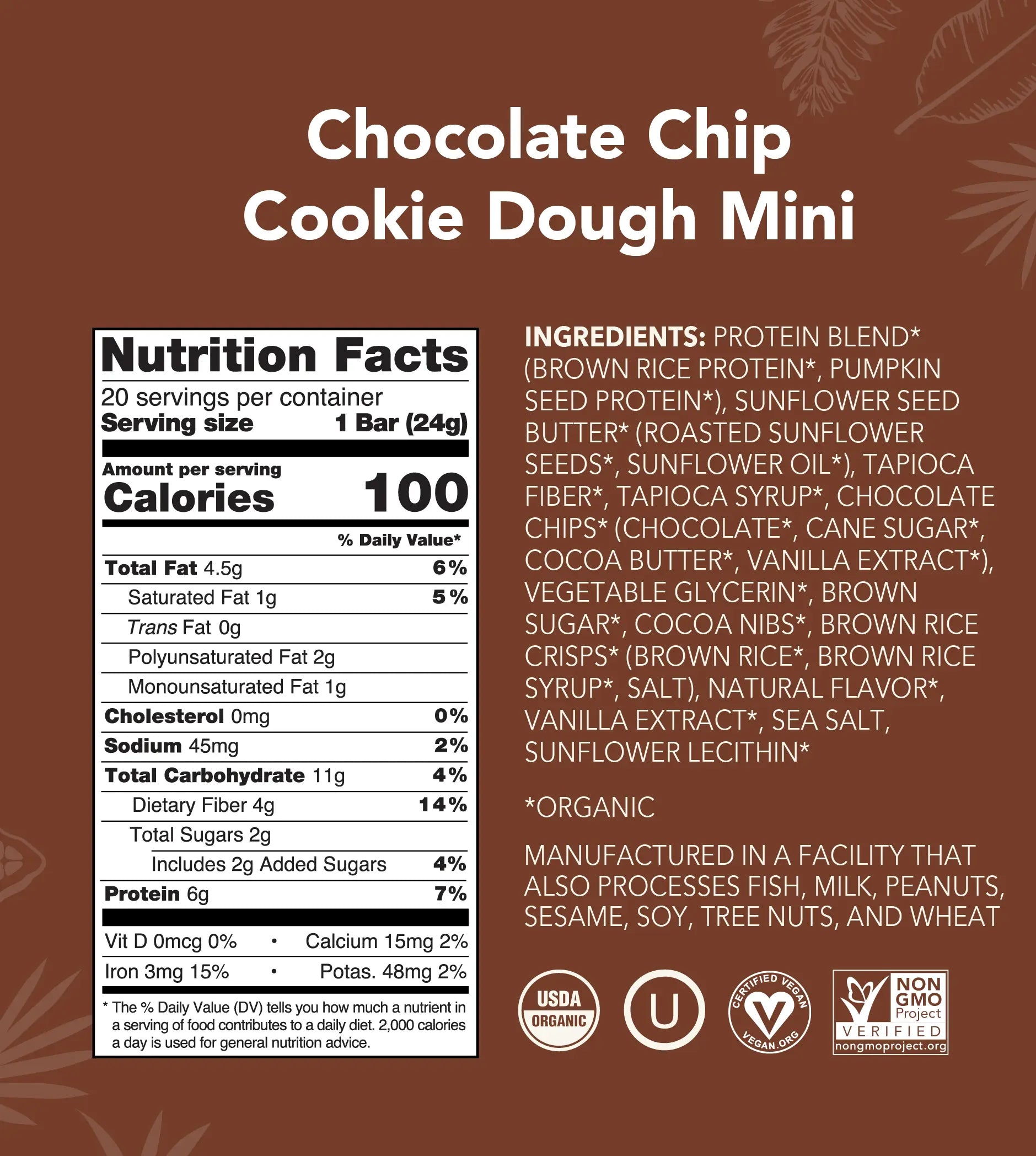 Chocolate Chip Cookie Dough - Mini Bars - Image 3